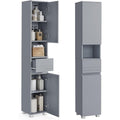 mobili a colonna grigio per ingresso letto