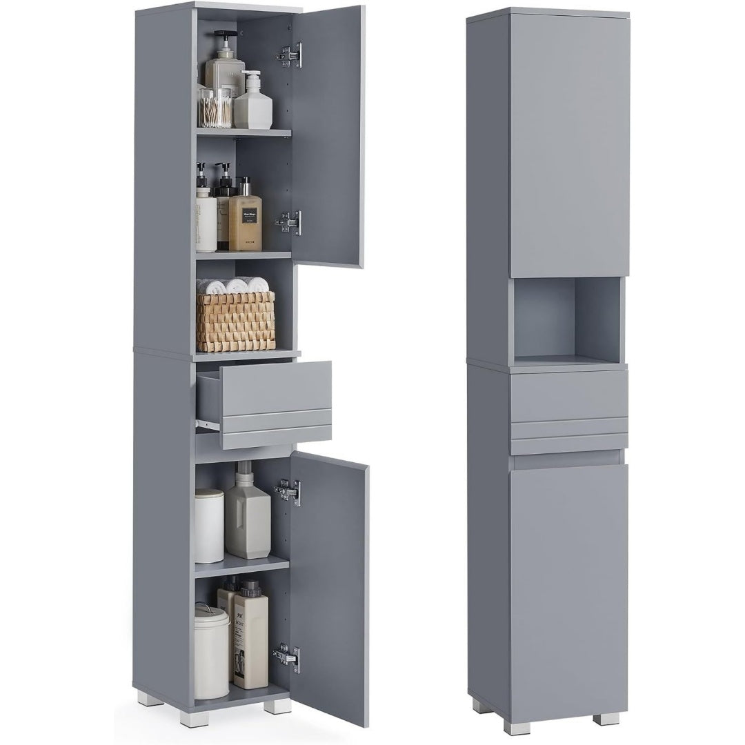 mobili a colonna grigio per ingresso letto