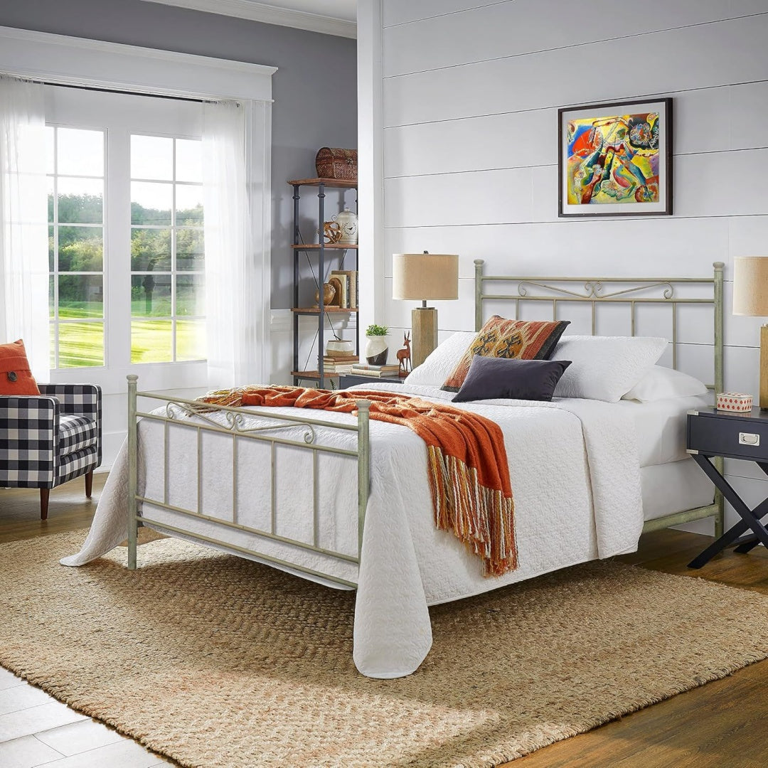 strutture letto beige ferro battuto per morbido